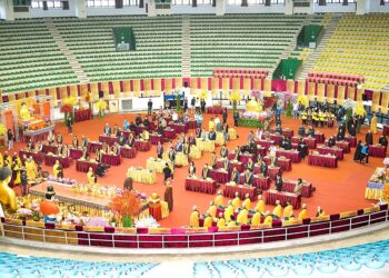 东海龙门天圣宫主办的『2024天后护民•历劫重建』护国息灾梁皇大法会，自12月17日起，于台东县立体育馆隆重启建