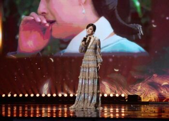 晚会在孙俪献唱的《凤凰于飞》中迎来高潮