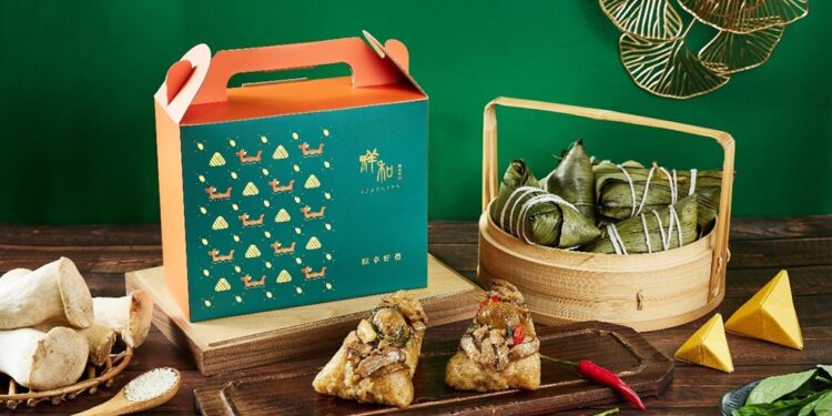 【祥和蔬食】端午限定美味素粽礼盒。(图片来源:祥和蔬食提供)